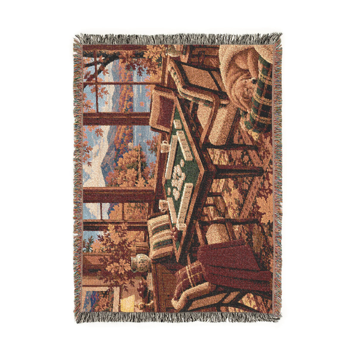The Autumn Mahjong Weekend Woven Blanket