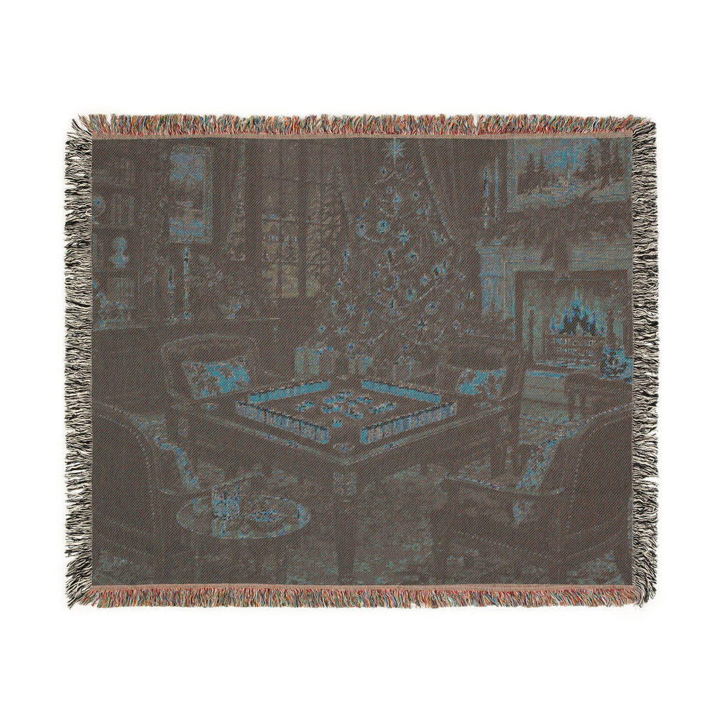 The Christmas Mahjong Parlour Woven Blanket