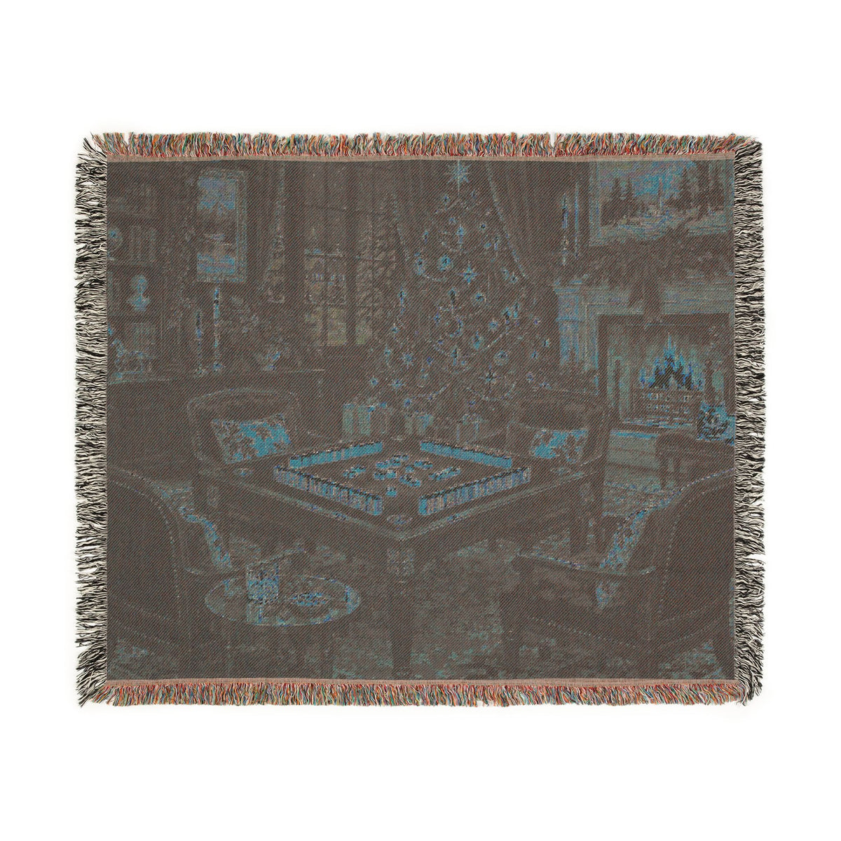 The Christmas Mahjong Parlour Woven Blanket