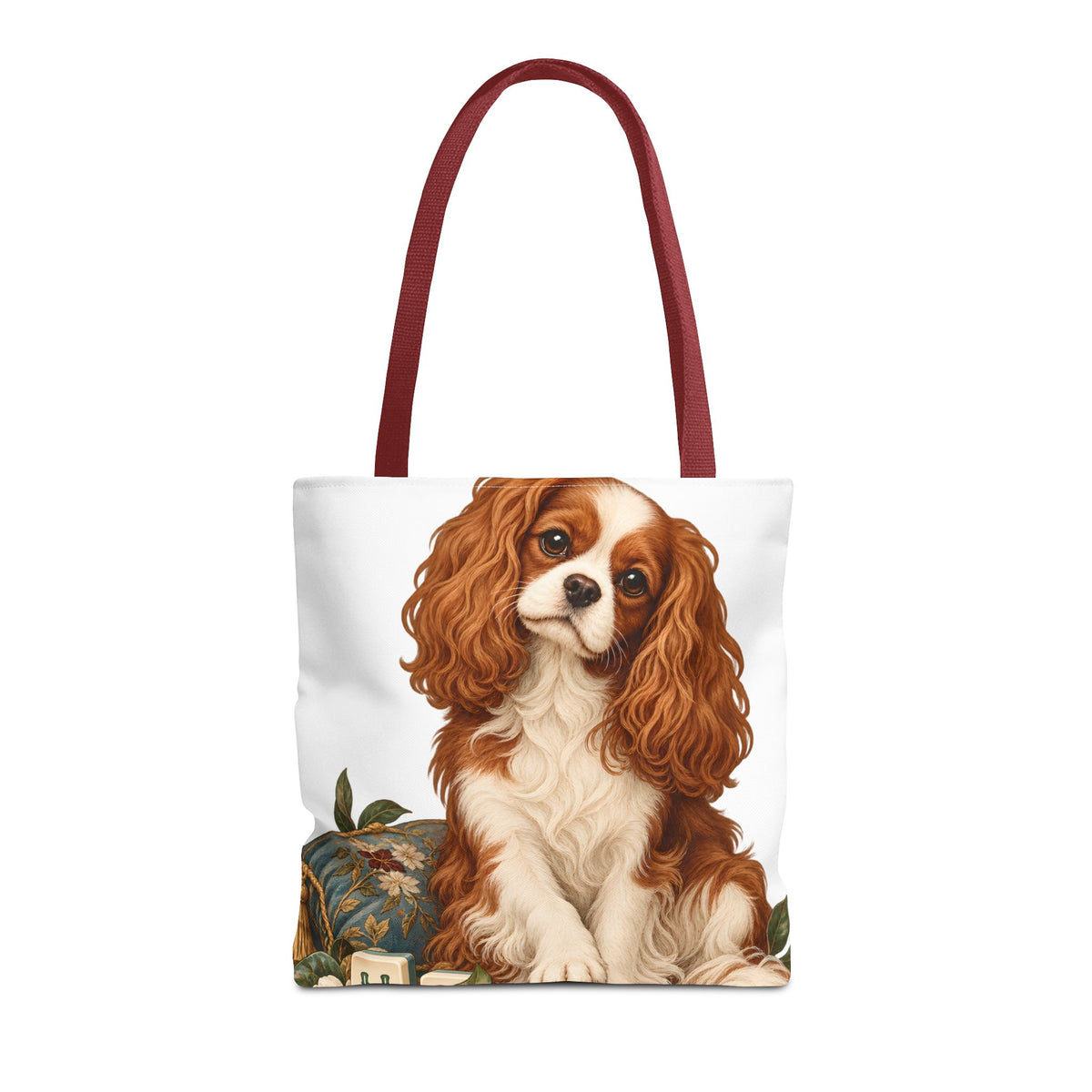 Mahjong Cavalier Dog Tote Bag