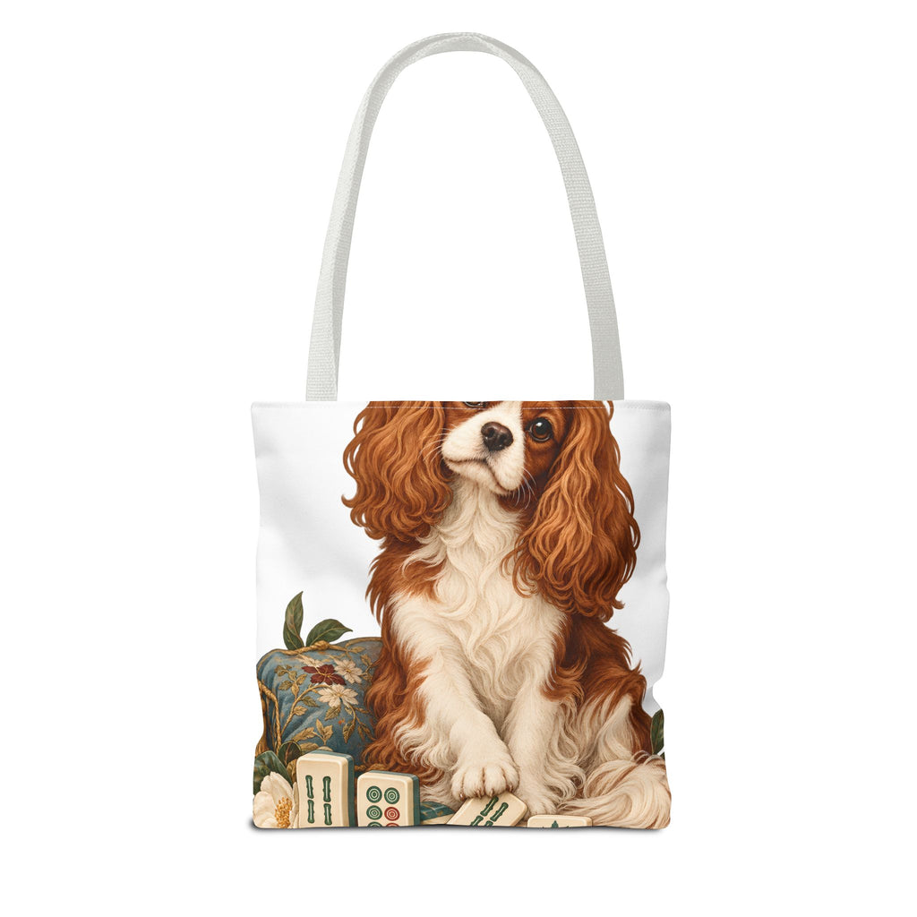 Mahjong Cavalier Dog Tote Bag