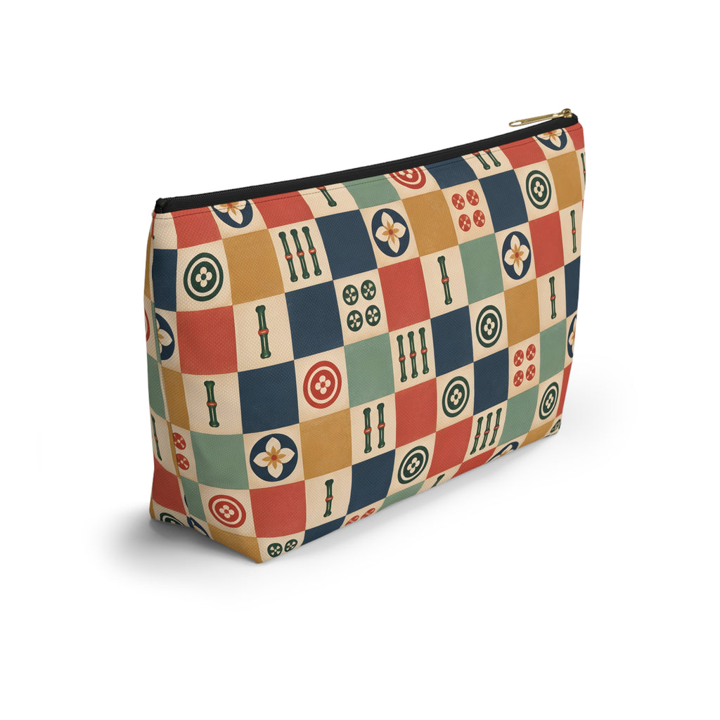 Lucky Checkerboard Mahjong Pouch