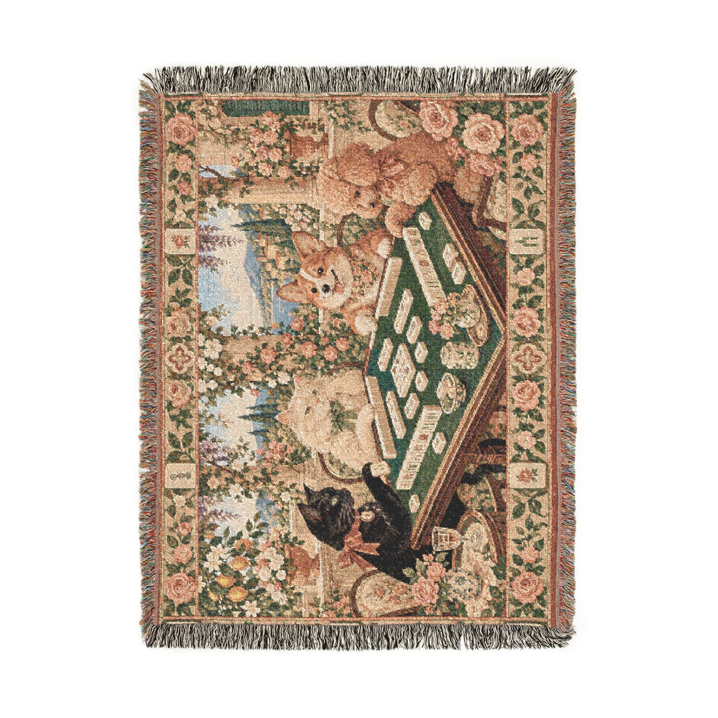 The Sunday Mahjong Garden Woven Blanket