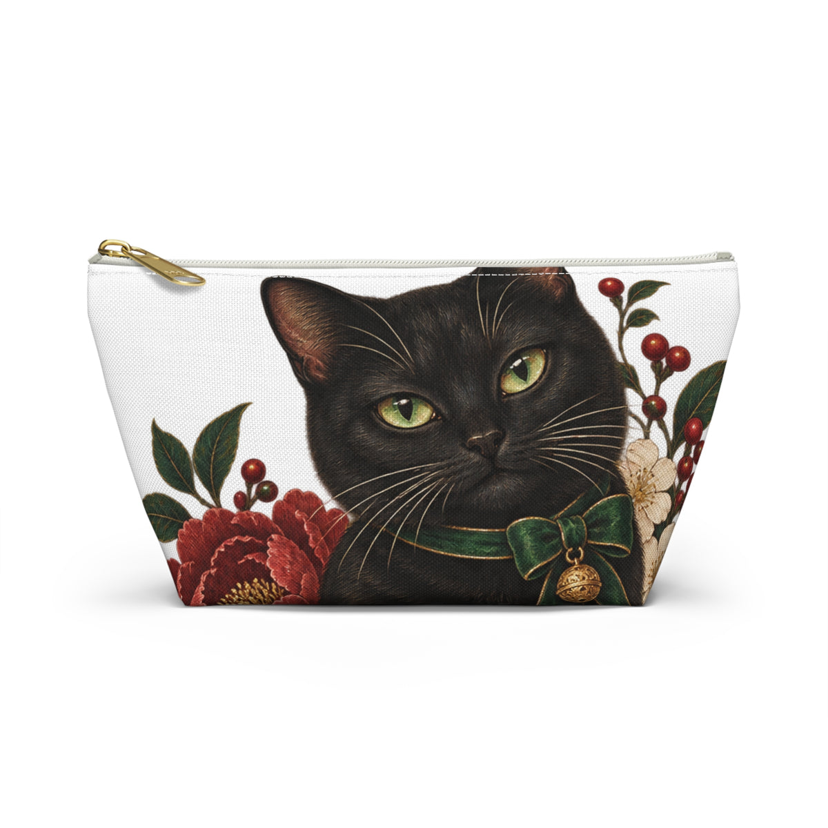 The Mahjong Cat Floral Pouch