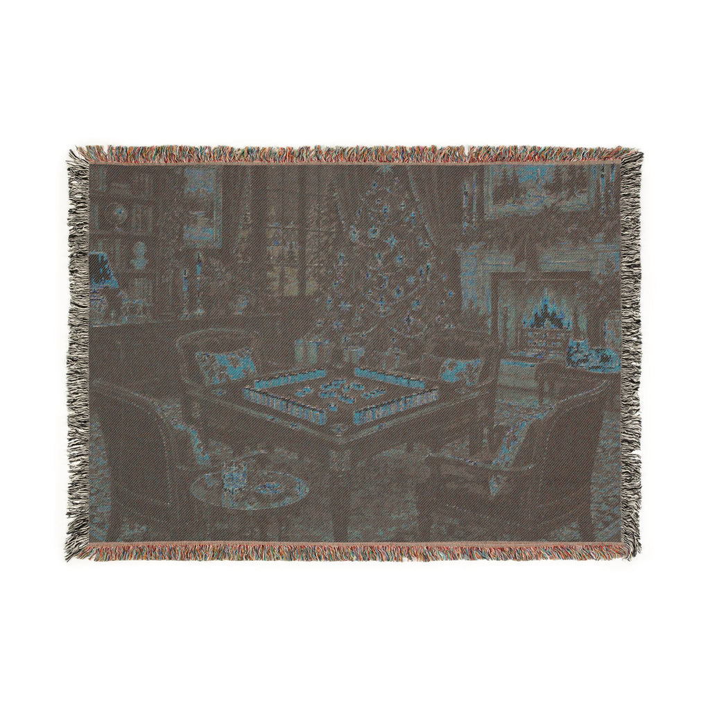 The Christmas Mahjong Parlour Woven Blanket
