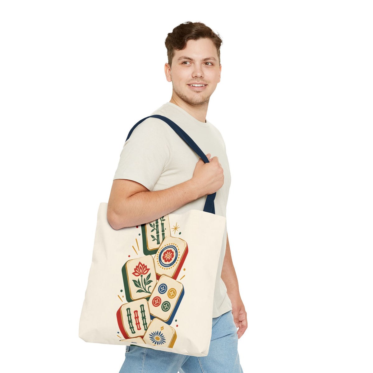 The Tile Parade Mahjong Tote Bag