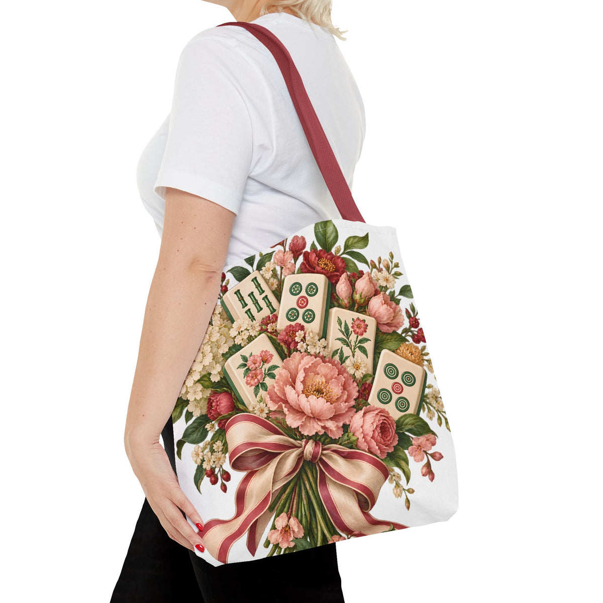 Mahjong Market Day Floral Tote Bag