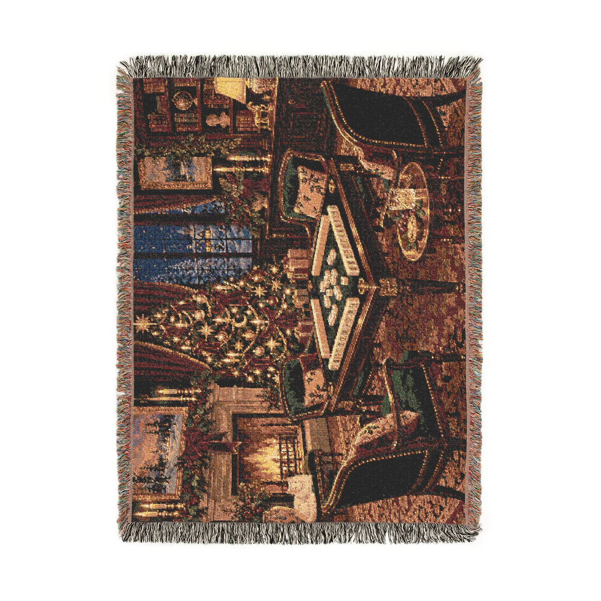 The Christmas Mahjong Parlour Woven Blanket