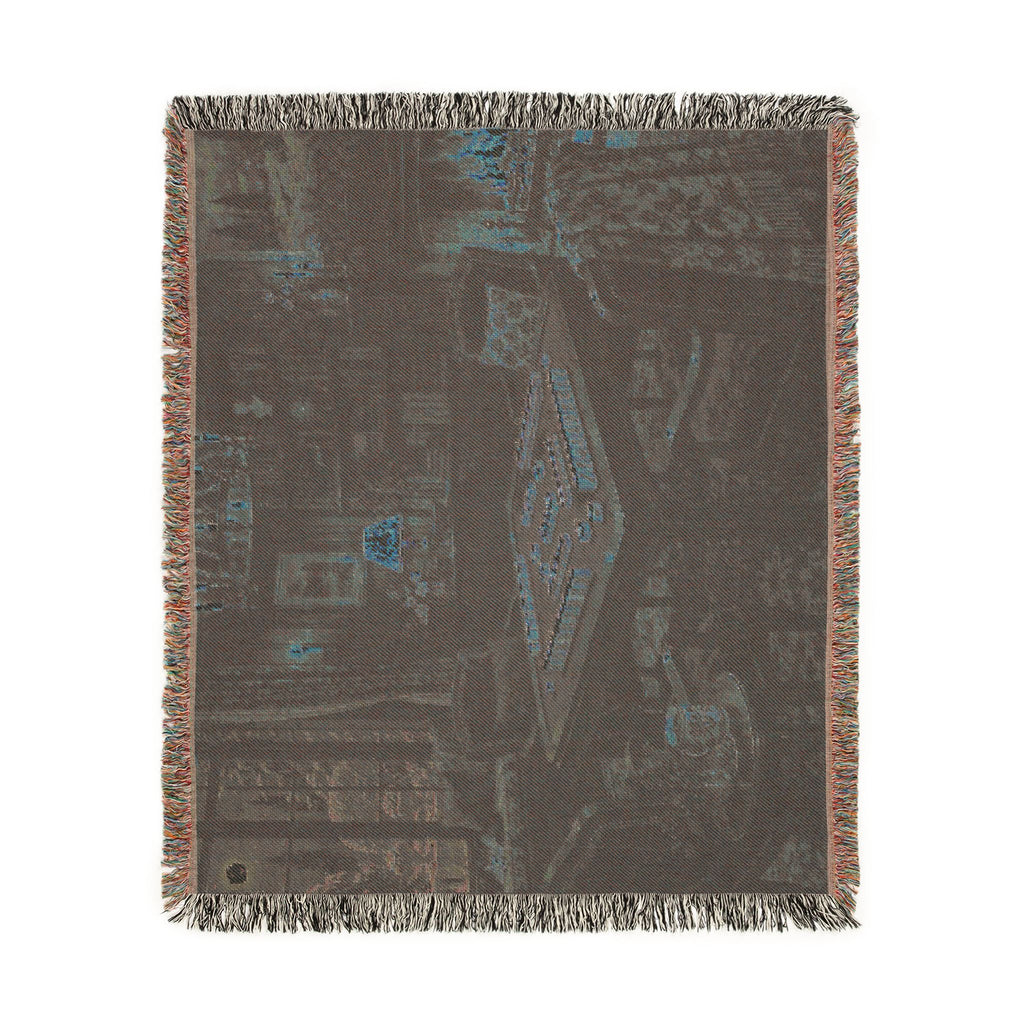 The Winter Game Room Mahjong Woven Blanket