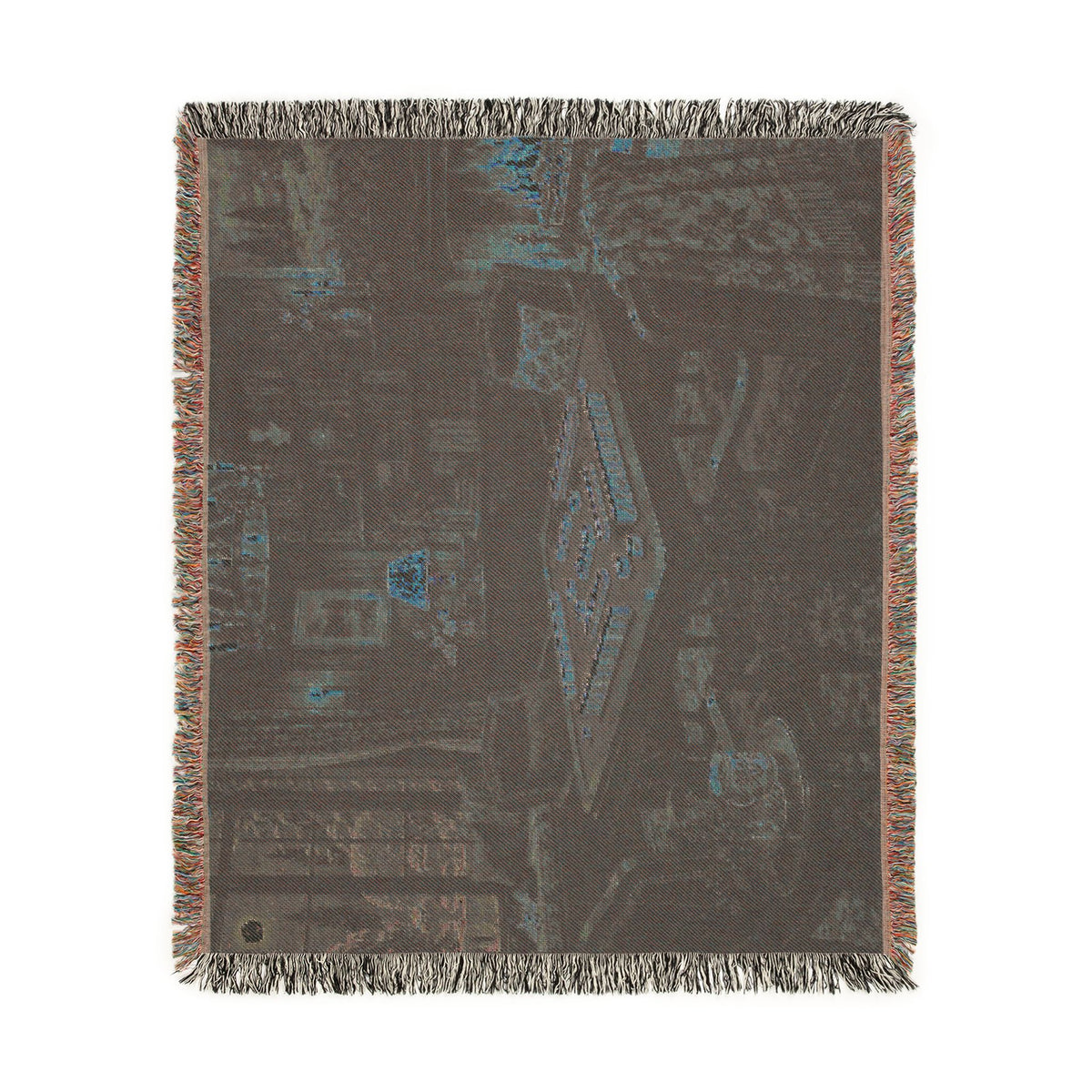 The Winter Game Room Mahjong Woven Blanket