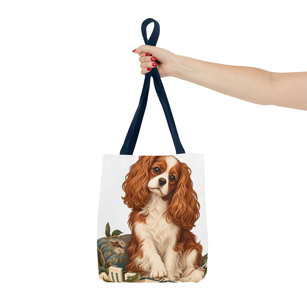 Mahjong Cavalier Dog Tote Bag
