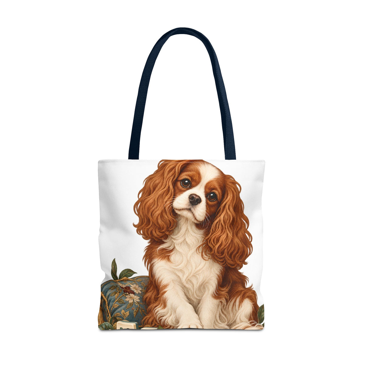 Mahjong Cavalier Dog Tote Bag