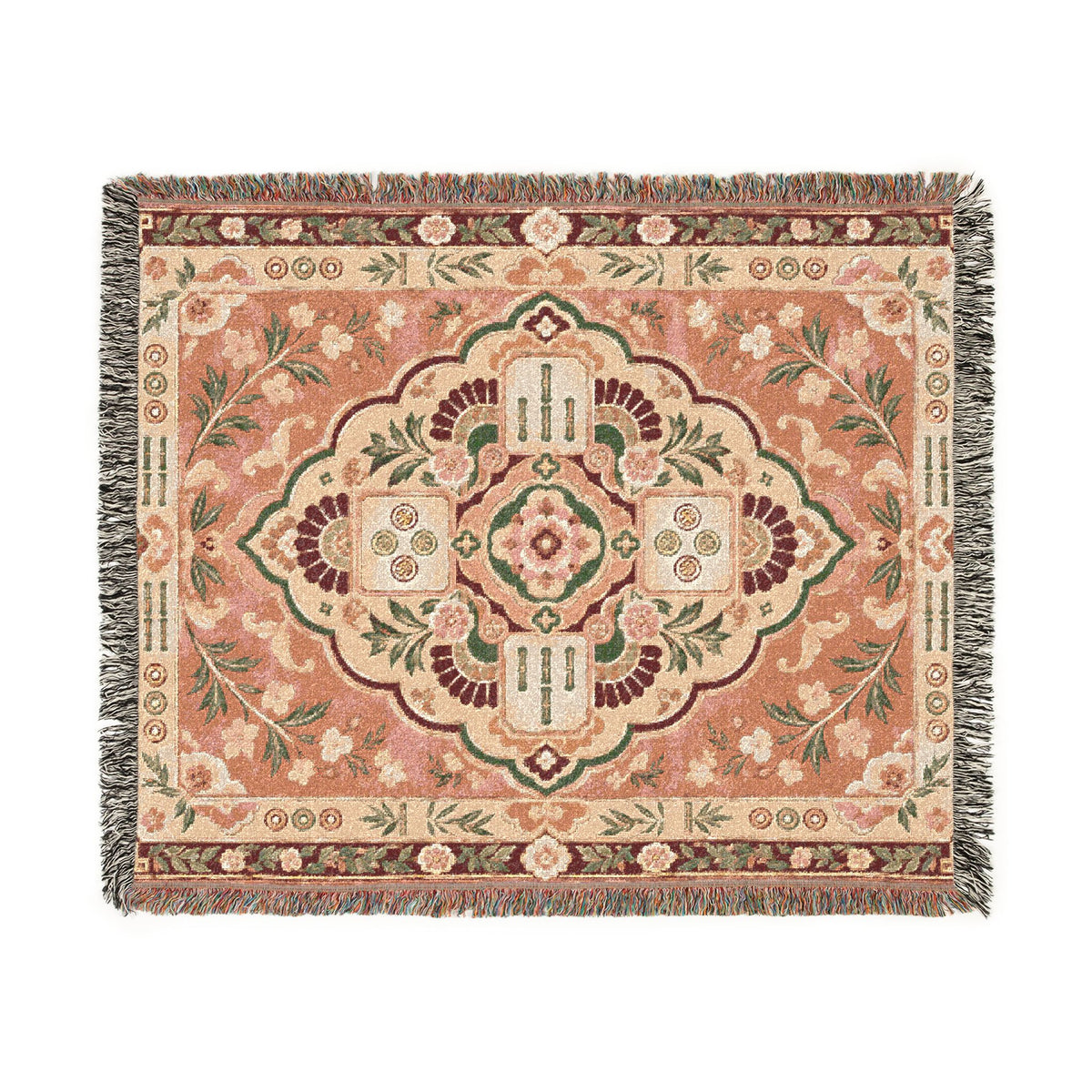 The Pink Mahjong Heirloom Woven Blanket