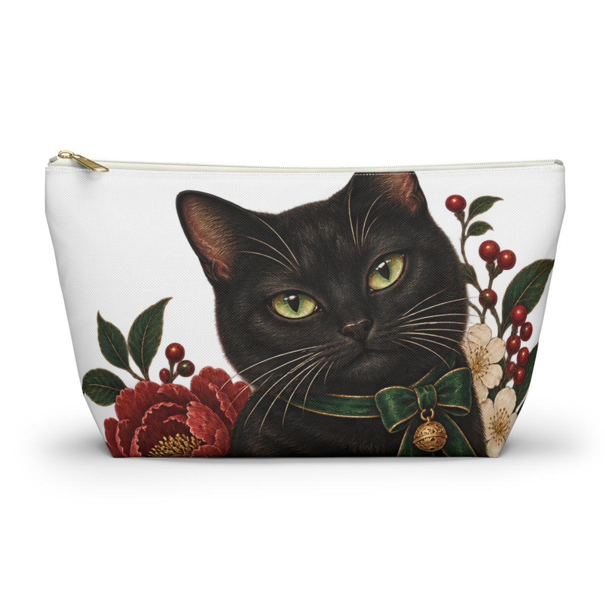 The Mahjong Cat Floral Pouch