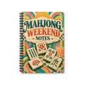 Mahjong Weekend Notes Retro Spiral Notebook