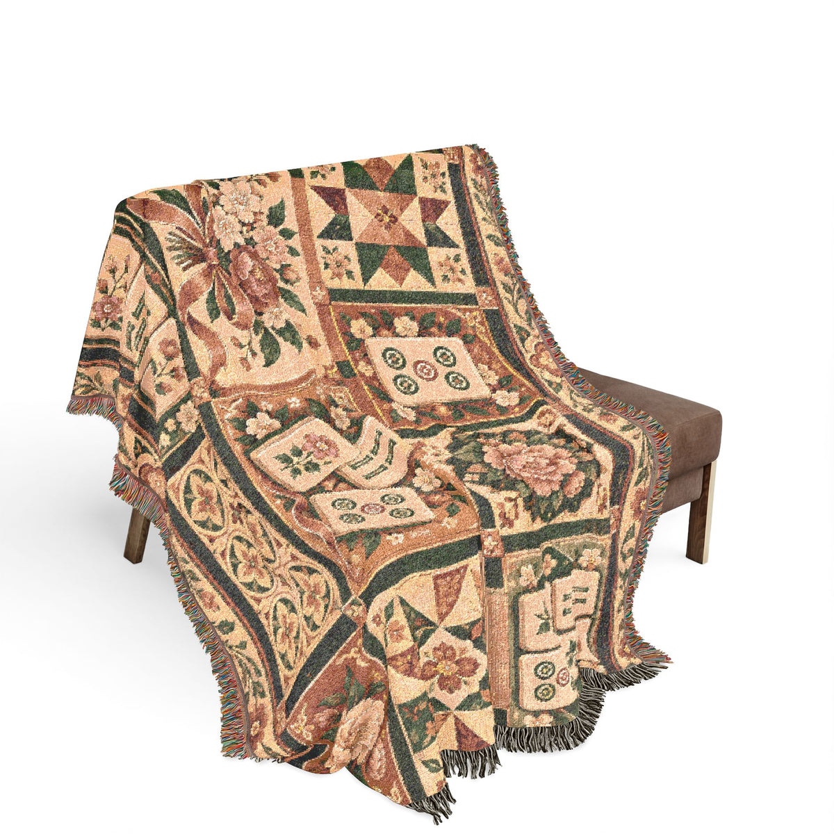 The Game Night Quilt Mahjong Woven Blanket