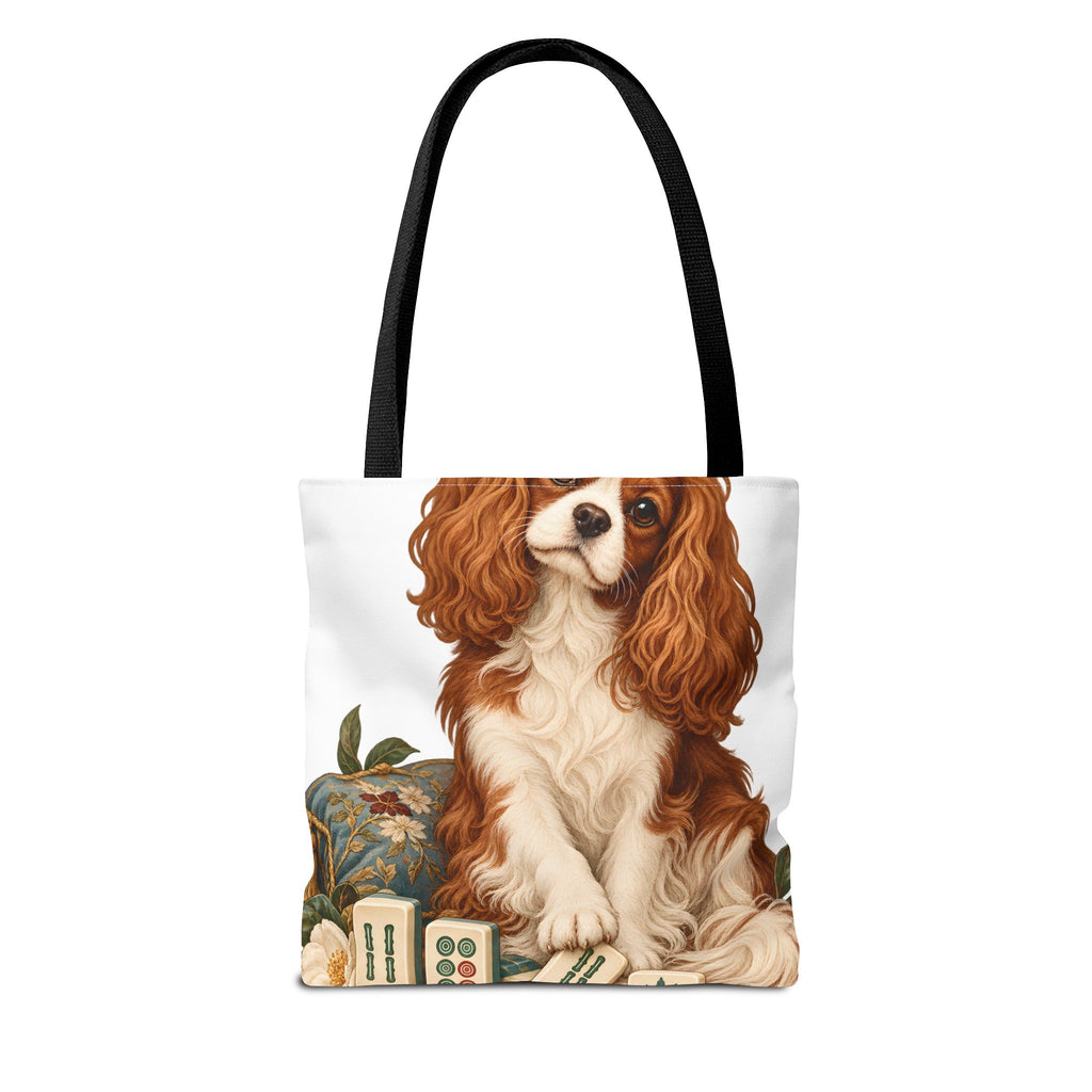 Mahjong Cavalier Dog Tote Bag
