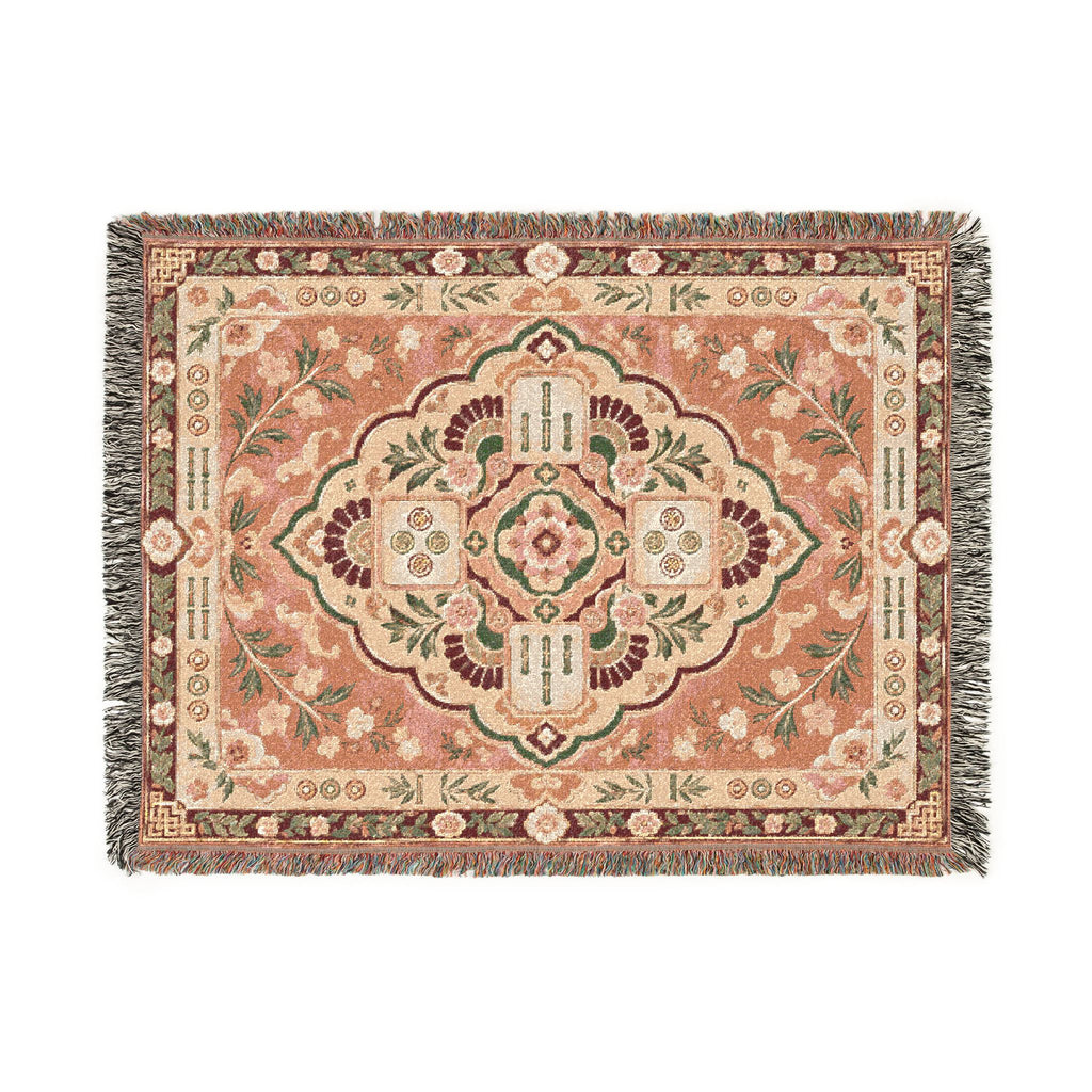 The Pink Mahjong Heirloom Woven Blanket