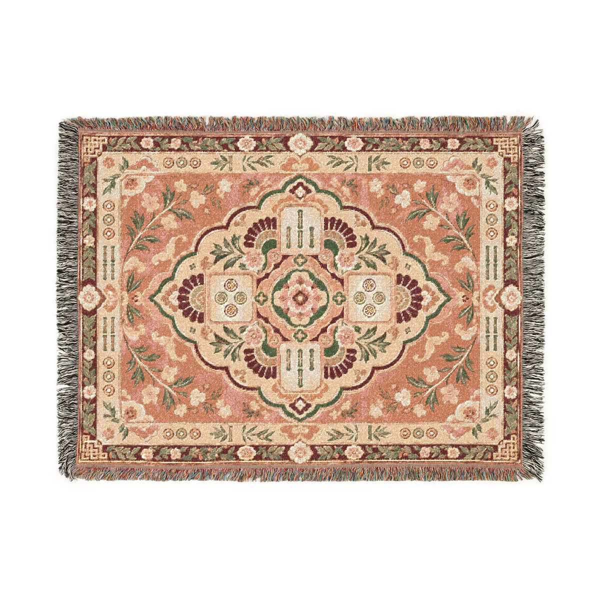 The Pink Mahjong Heirloom Woven Blanket