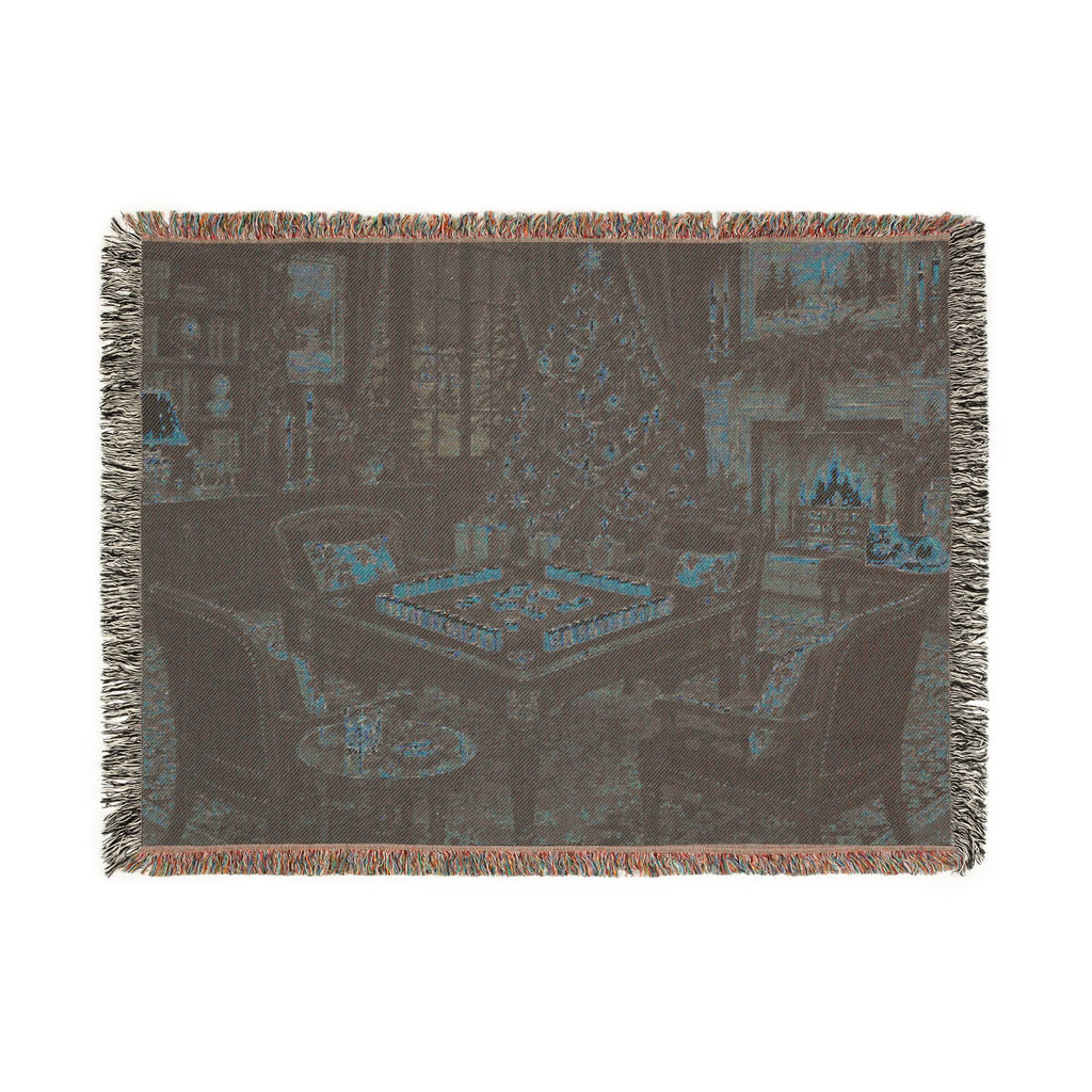 The Christmas Mahjong Parlour Woven Blanket