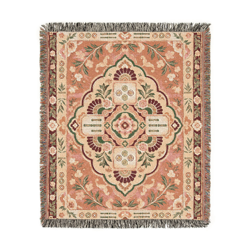 The Pink Mahjong Heirloom Woven Blanket