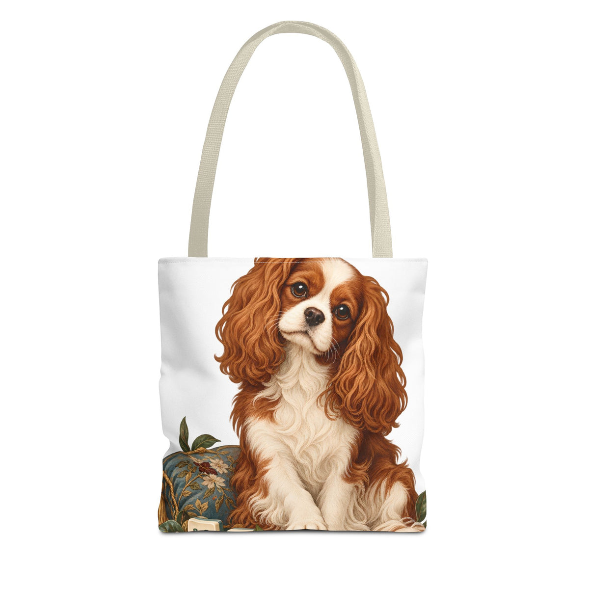 Mahjong Cavalier Dog Tote Bag