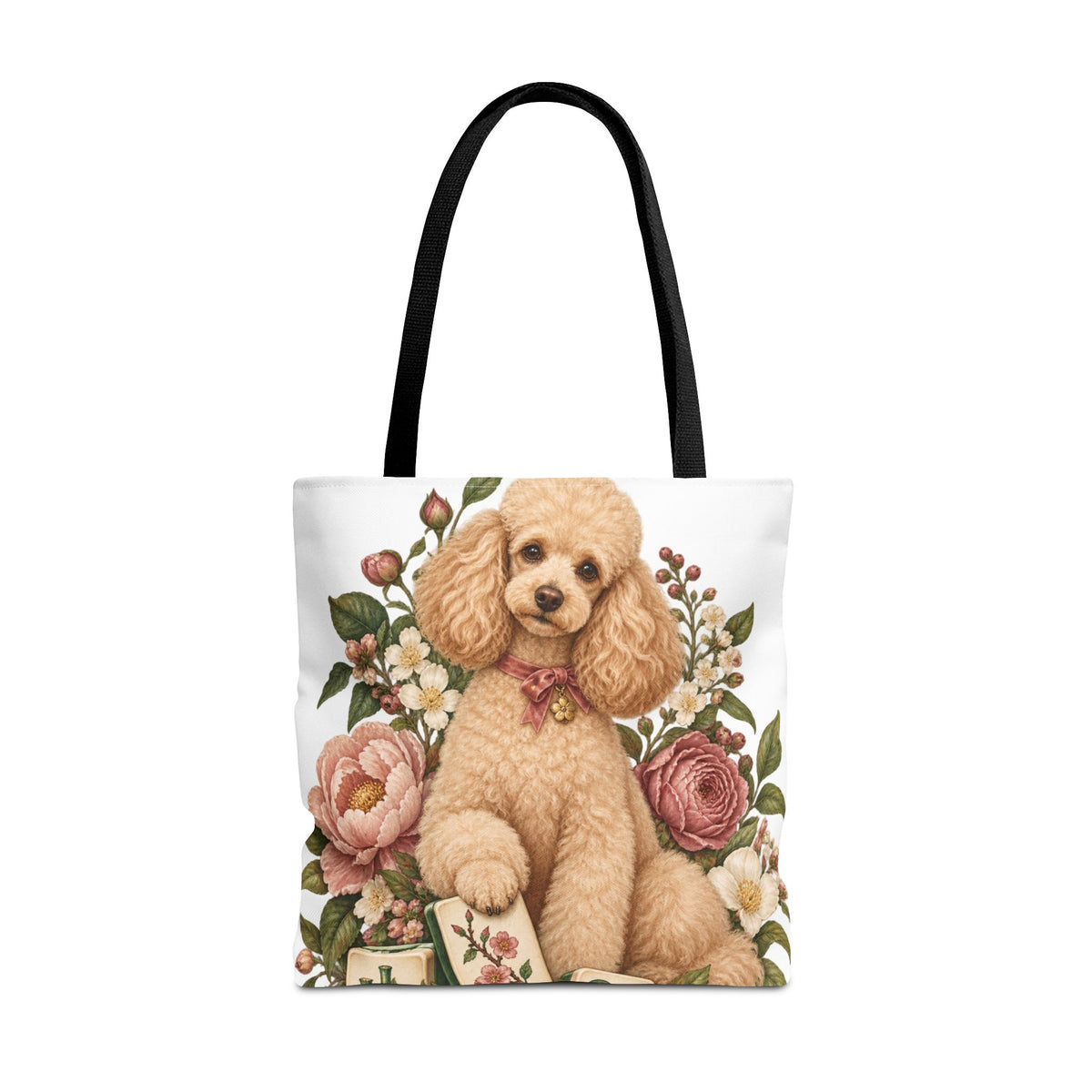 Mahjong Garden Poodle Tote Bag