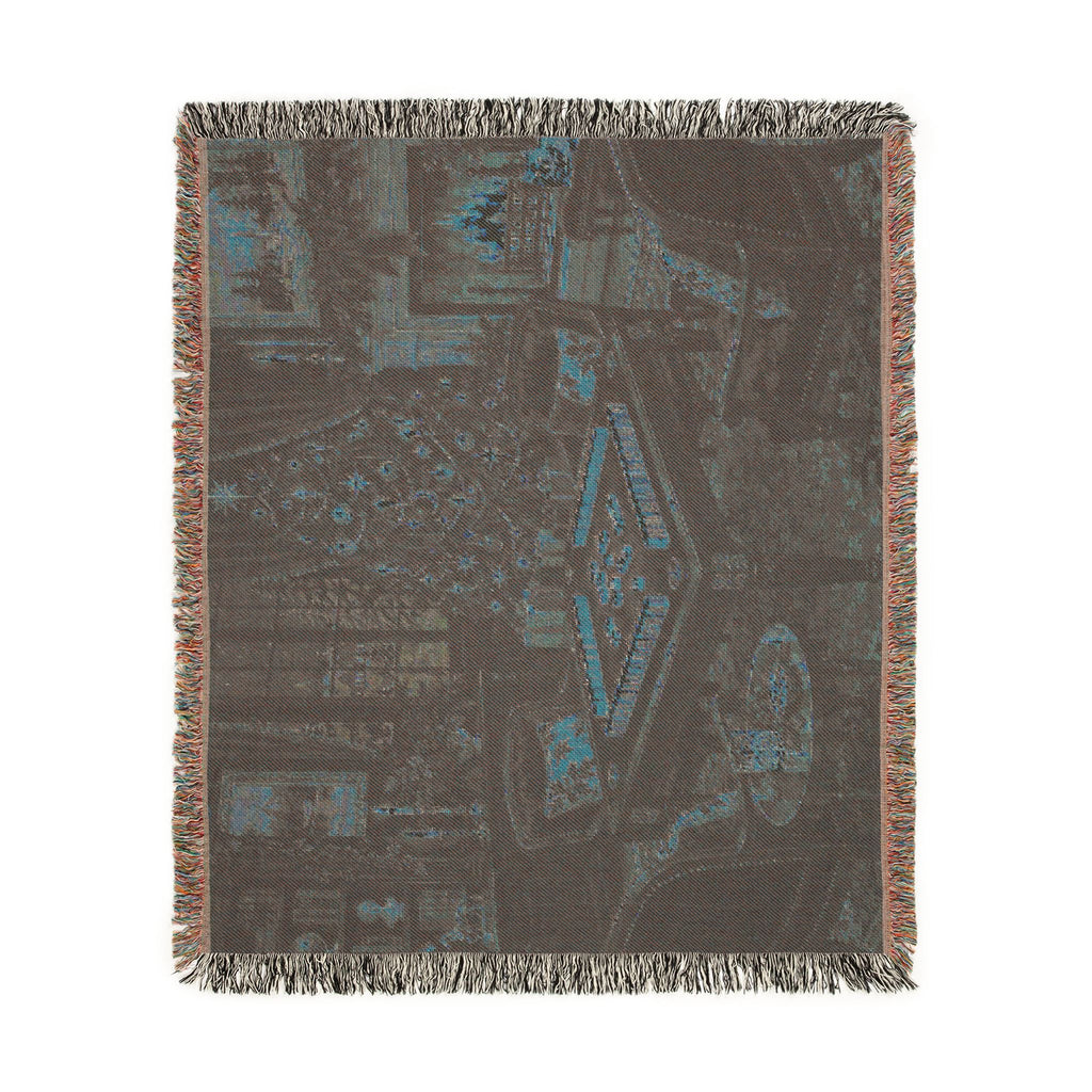 The Christmas Mahjong Parlour Woven Blanket