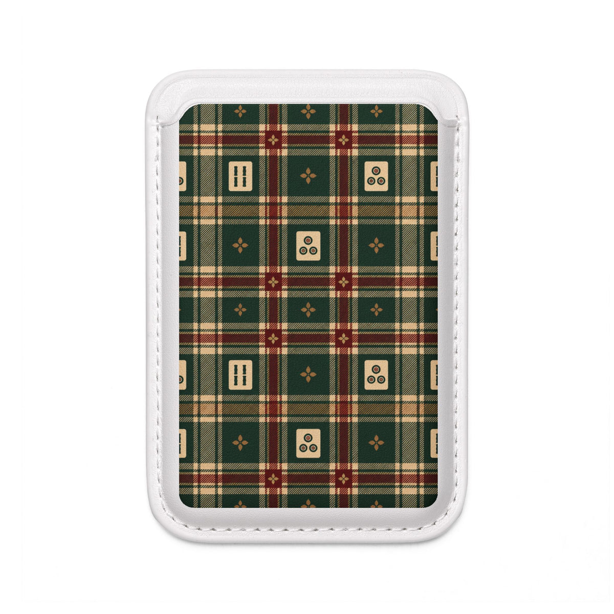 Lucky Tile Plaid Mahjong MagSafe Wallet