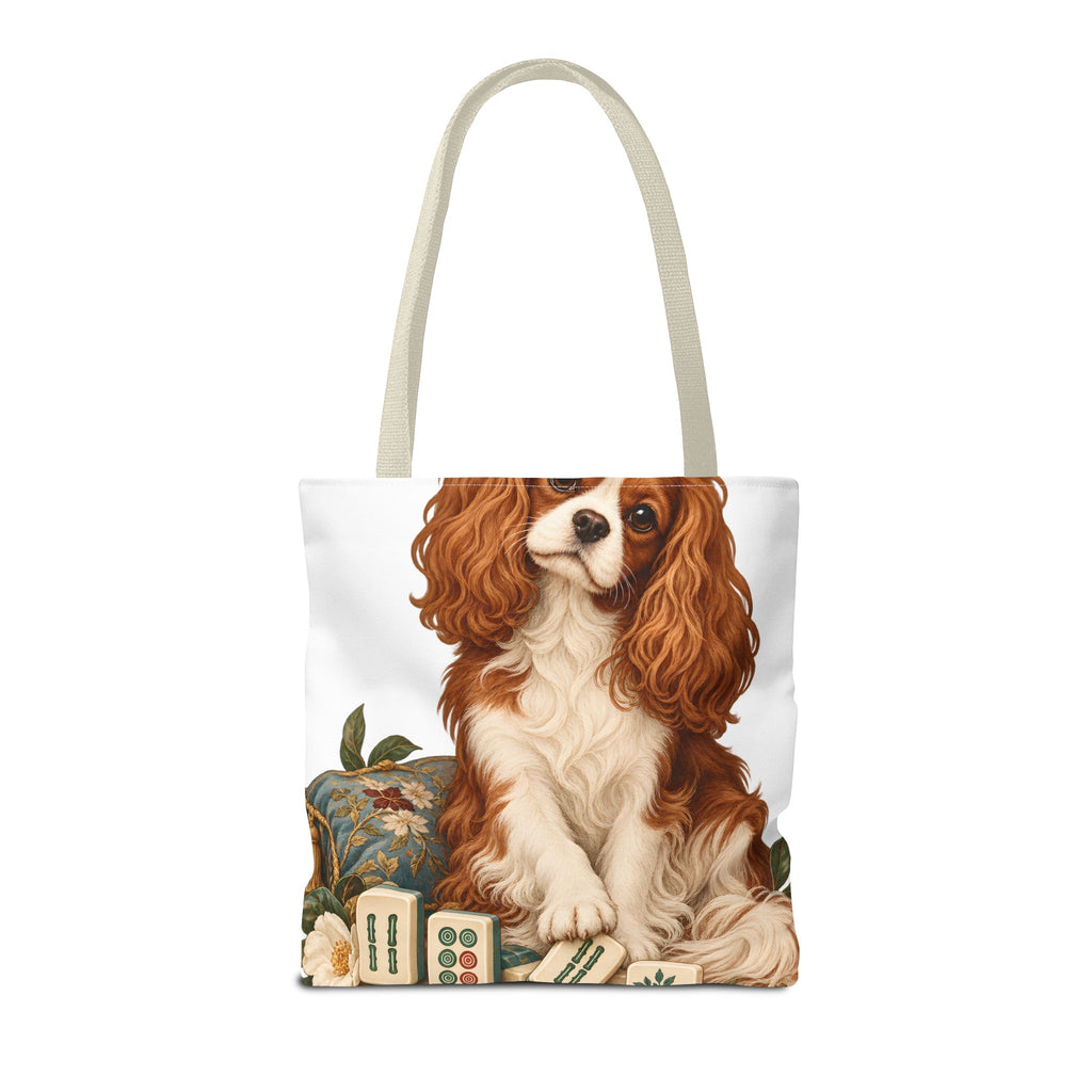Mahjong Cavalier Dog Tote Bag