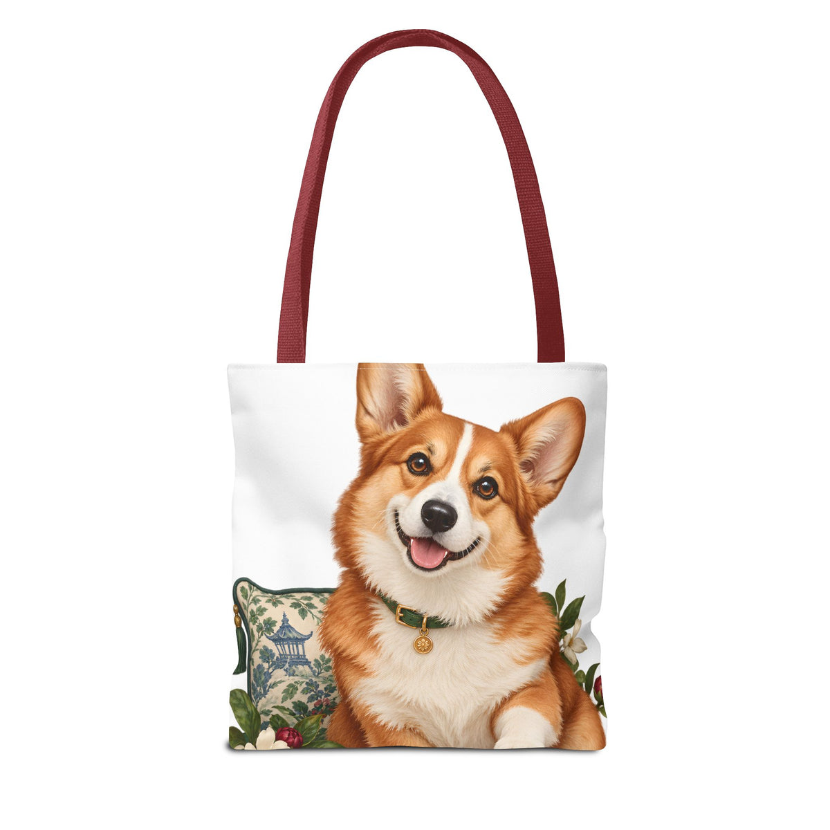 Mahjong Garden Corgi Tote Bag