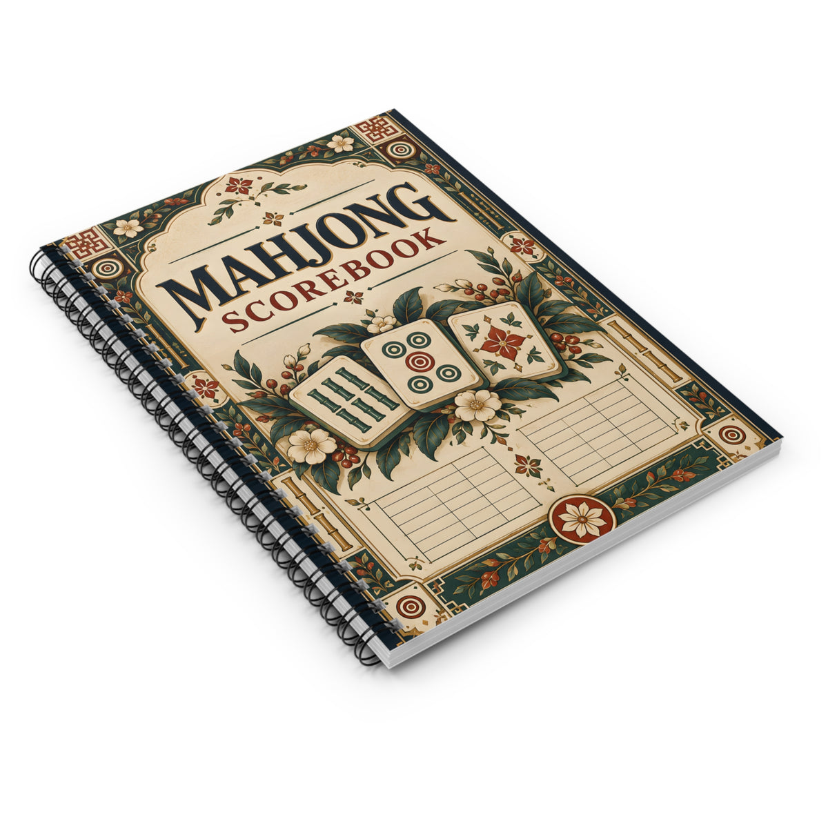 Mahjong Scorebook Spiral Notebook