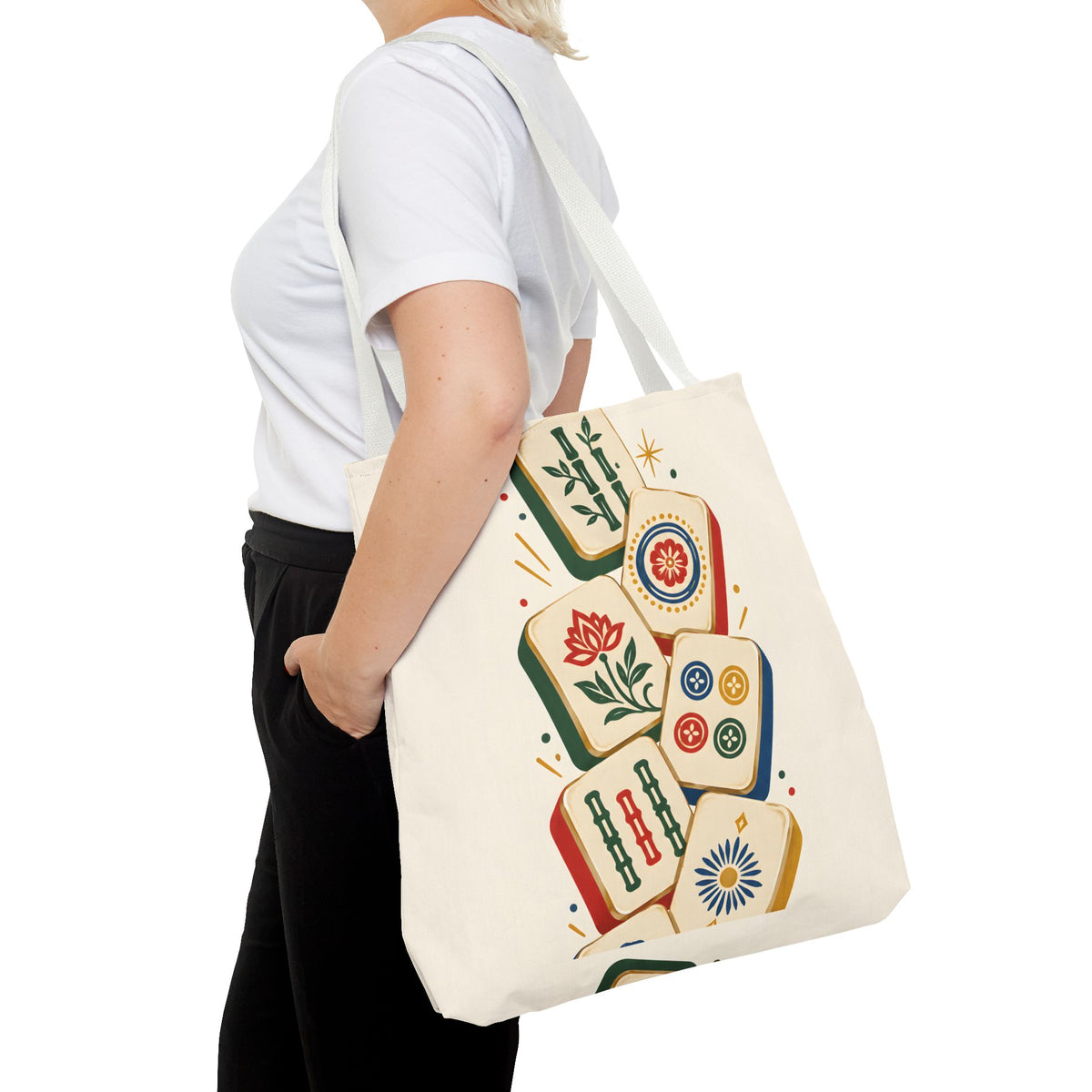 The Tile Parade Mahjong Tote Bag