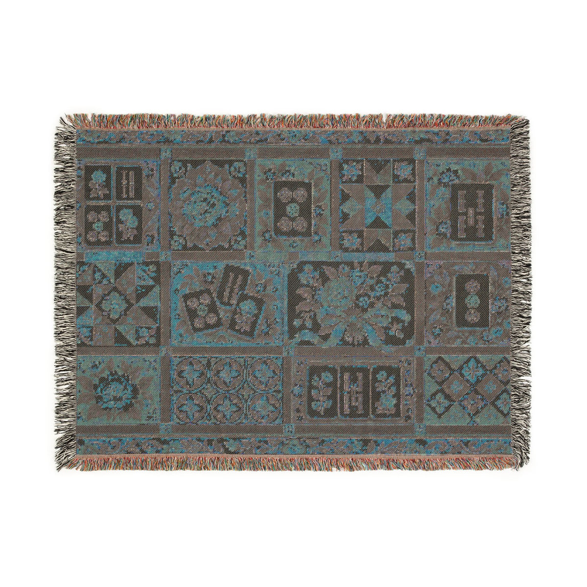 The Game Night Quilt Mahjong Woven Blanket
