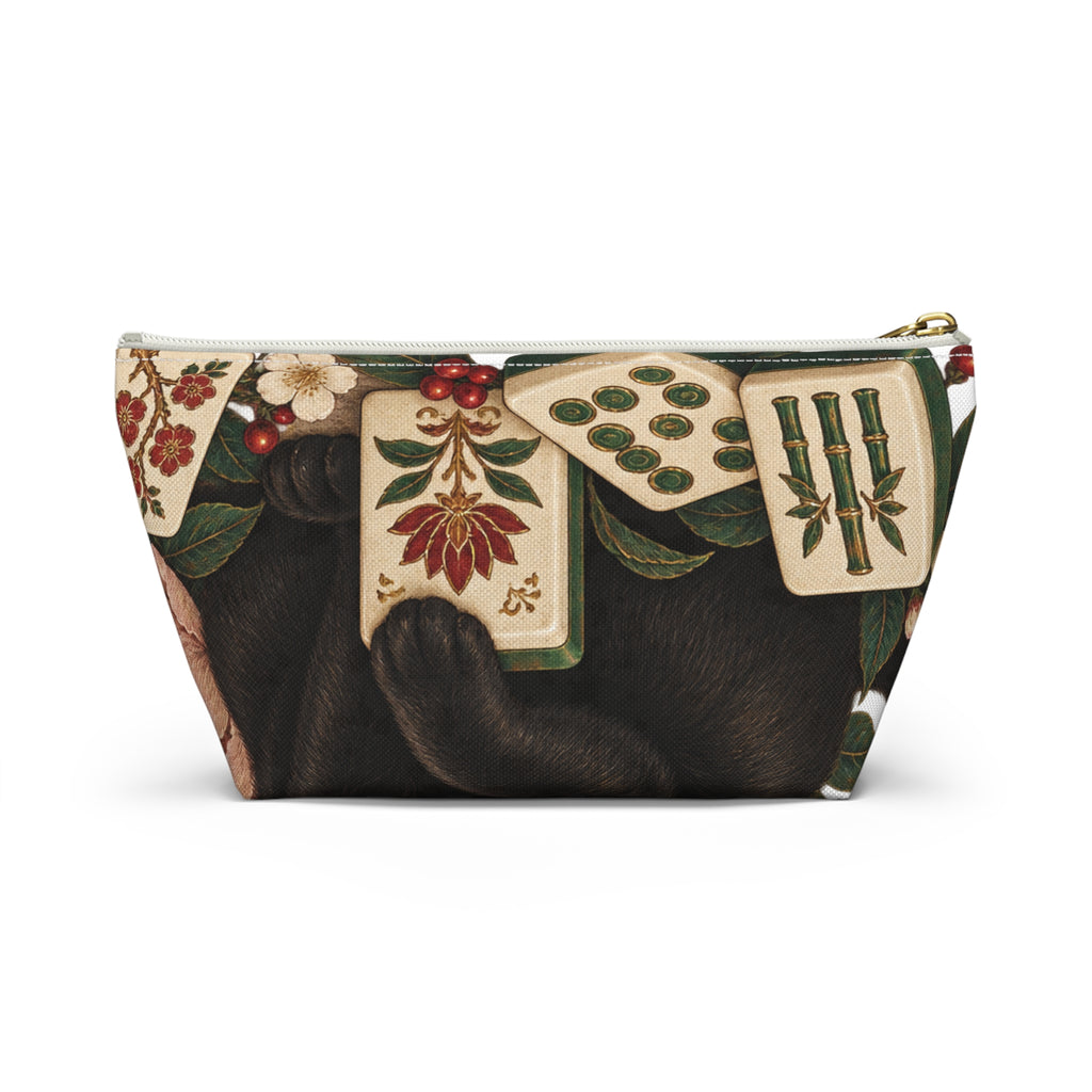 The Mahjong Cat Floral Pouch