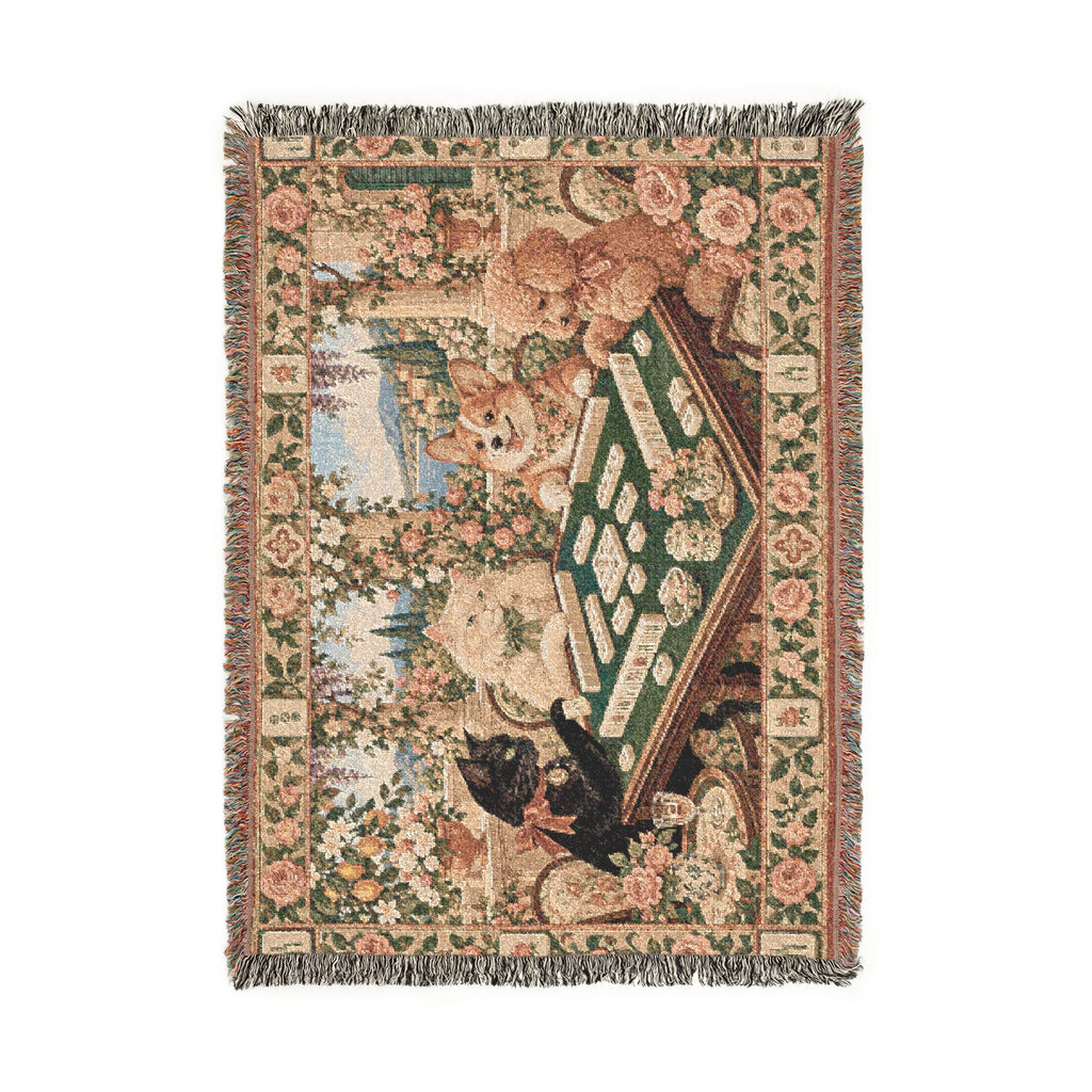 The Sunday Mahjong Garden Woven Blanket