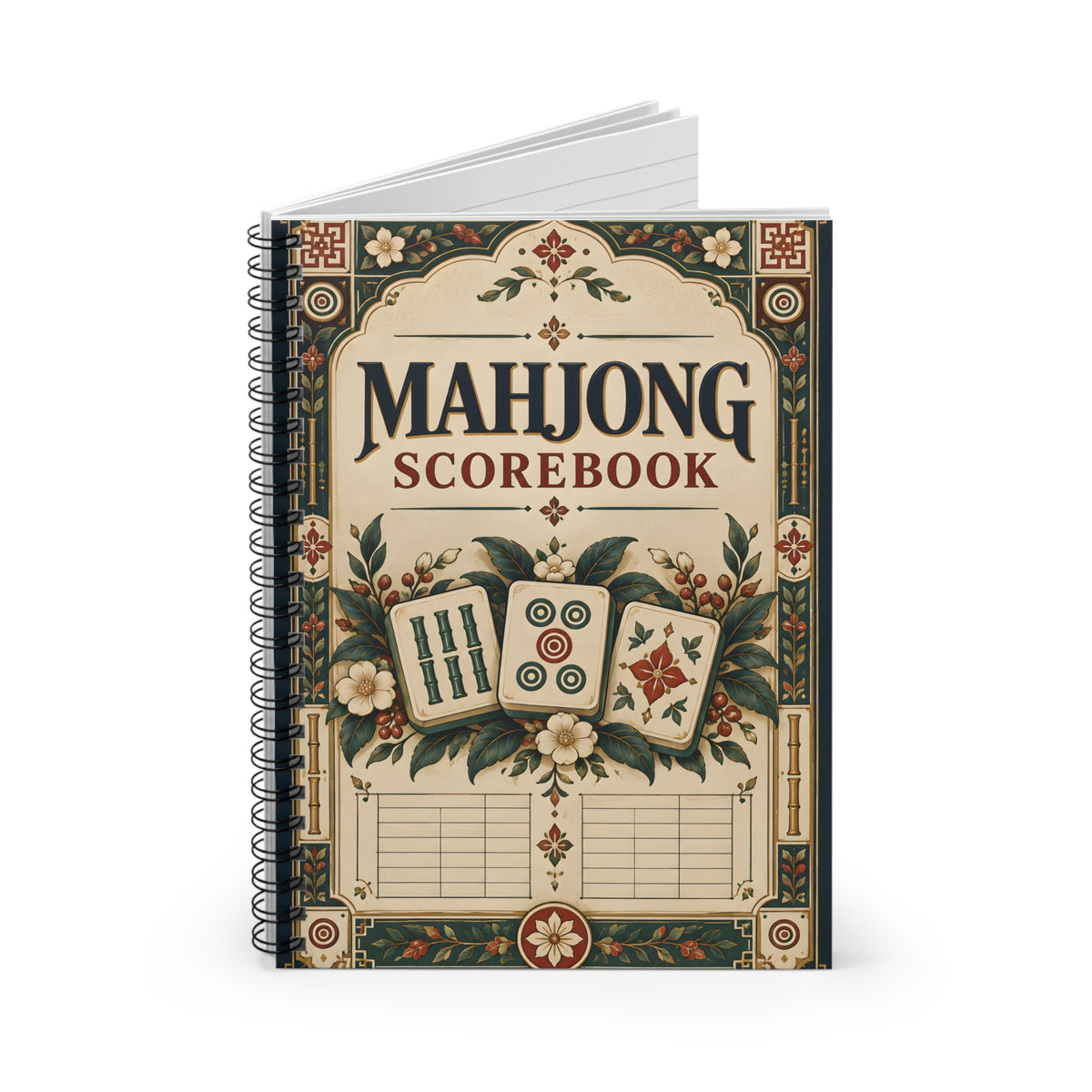 Mahjong Scorebook Spiral Notebook