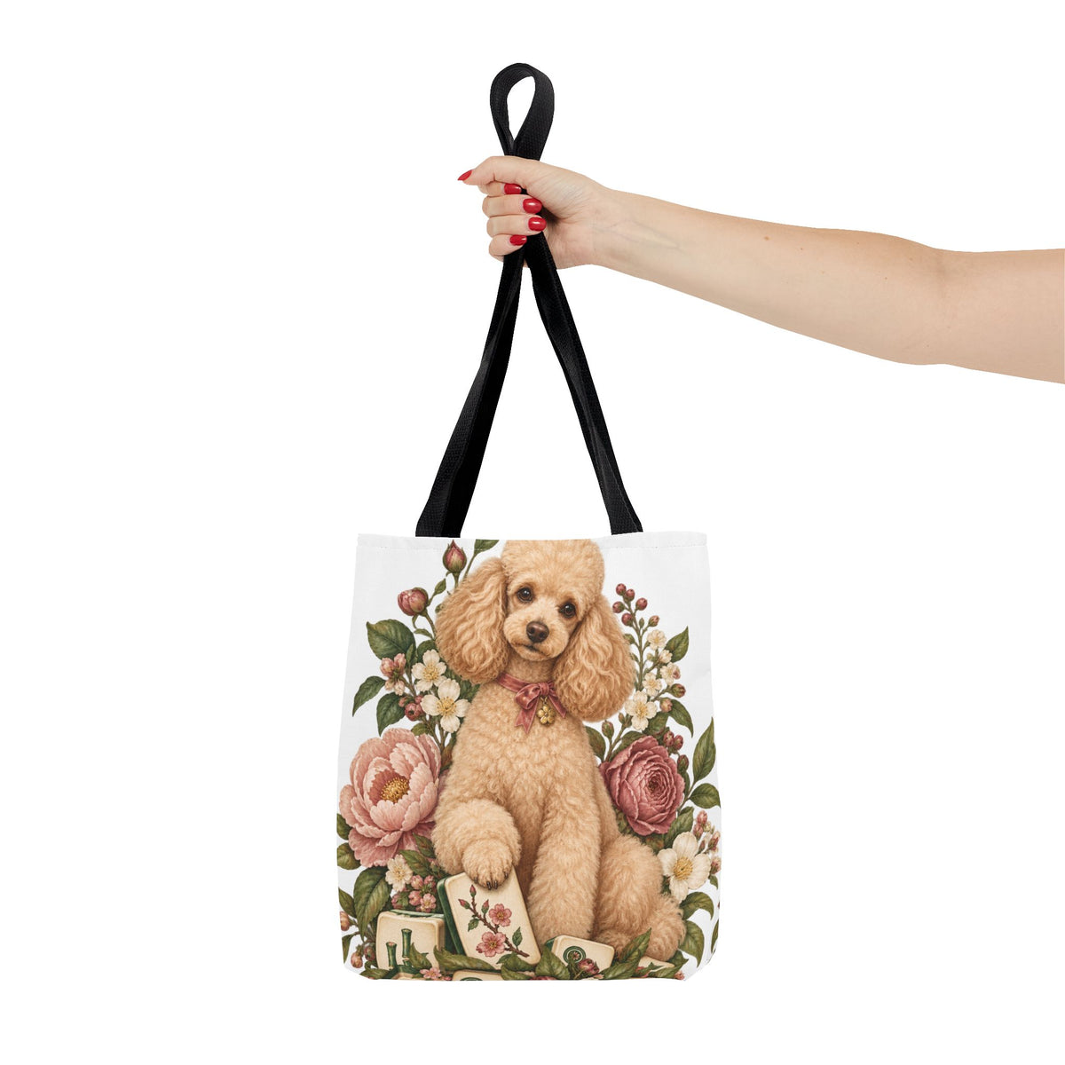 Mahjong Garden Poodle Tote Bag
