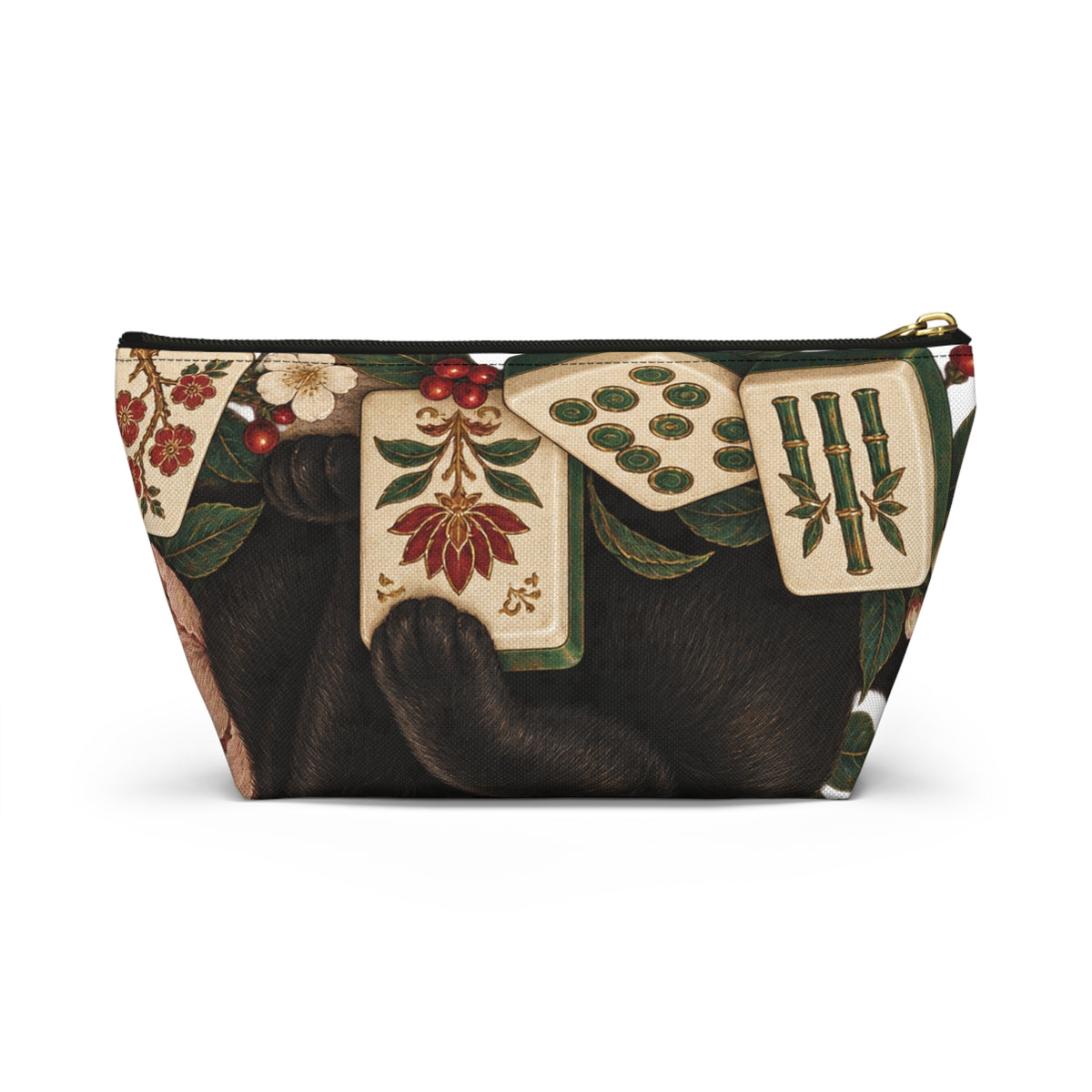 The Mahjong Cat Floral Pouch