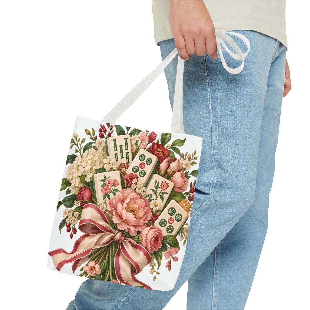 Mahjong Market Day Floral Tote Bag