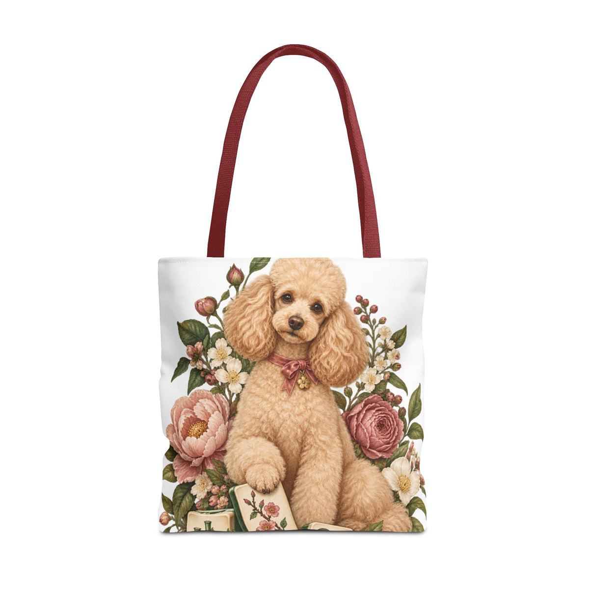 Mahjong Garden Poodle Tote Bag