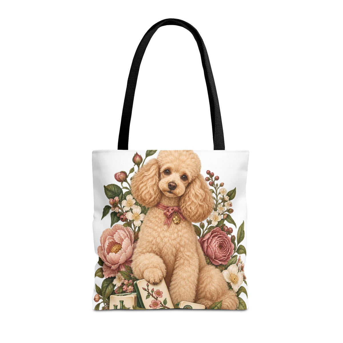 Mahjong Garden Poodle Tote Bag