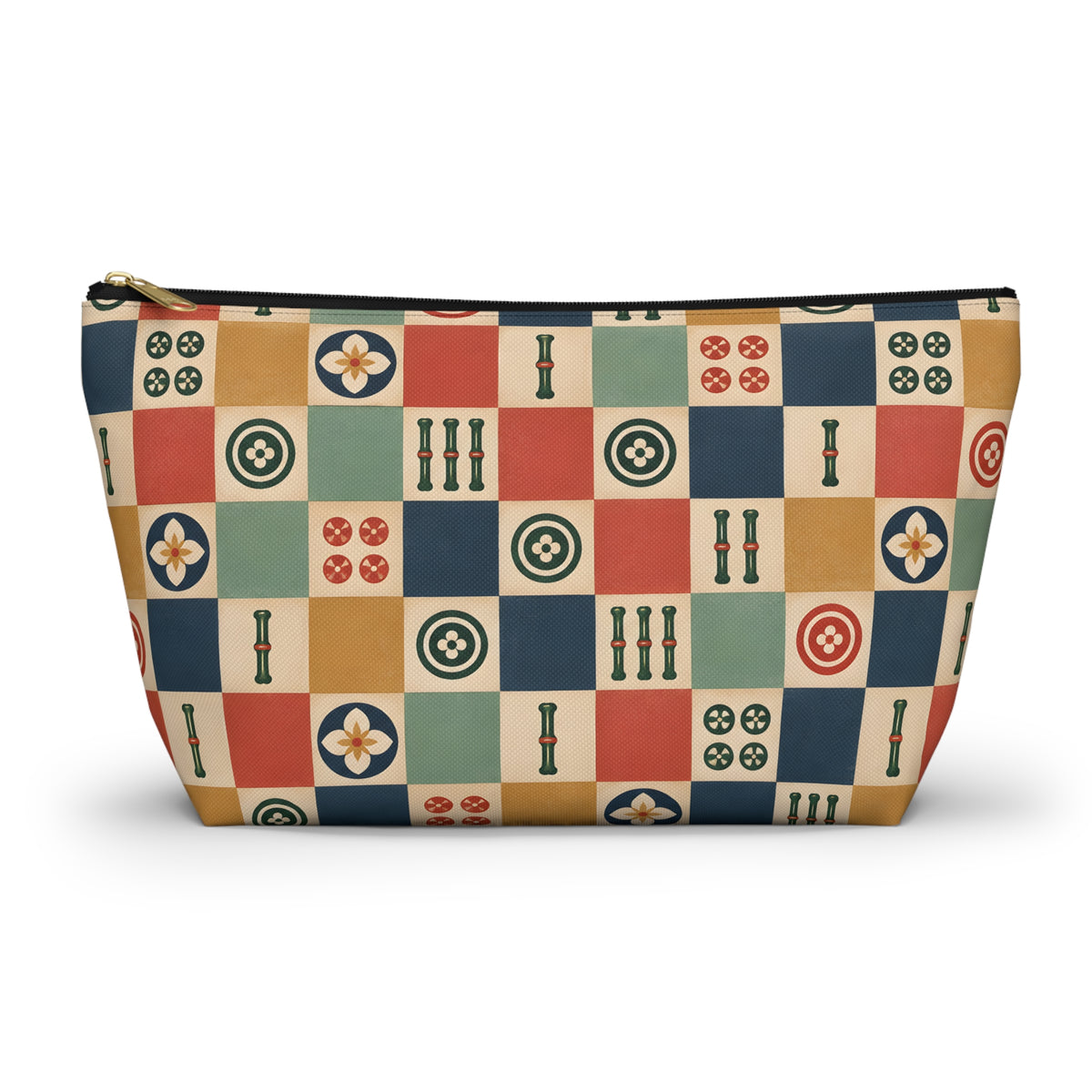 Lucky Checkerboard Mahjong Pouch