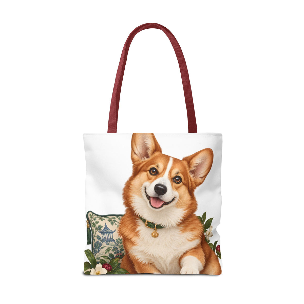 Mahjong Garden Corgi Tote Bag