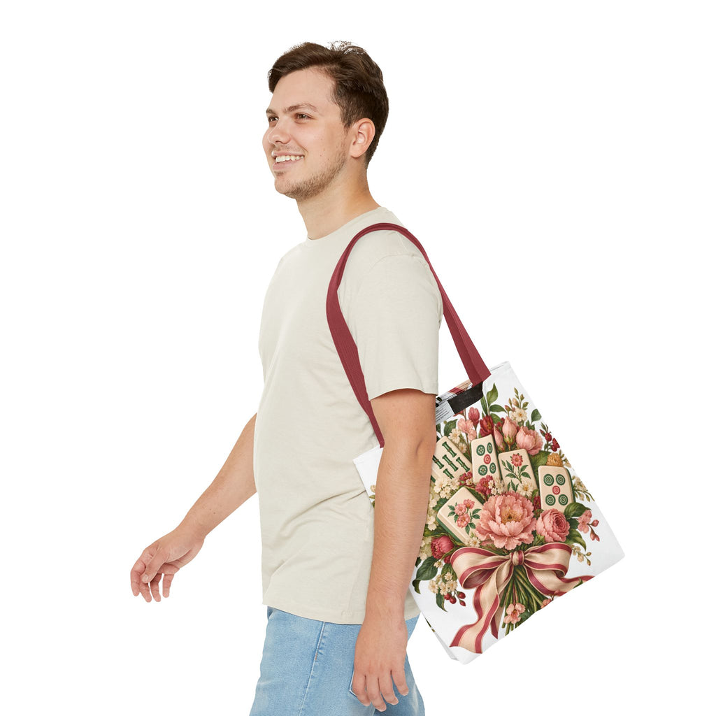 Mahjong Market Day Floral Tote Bag