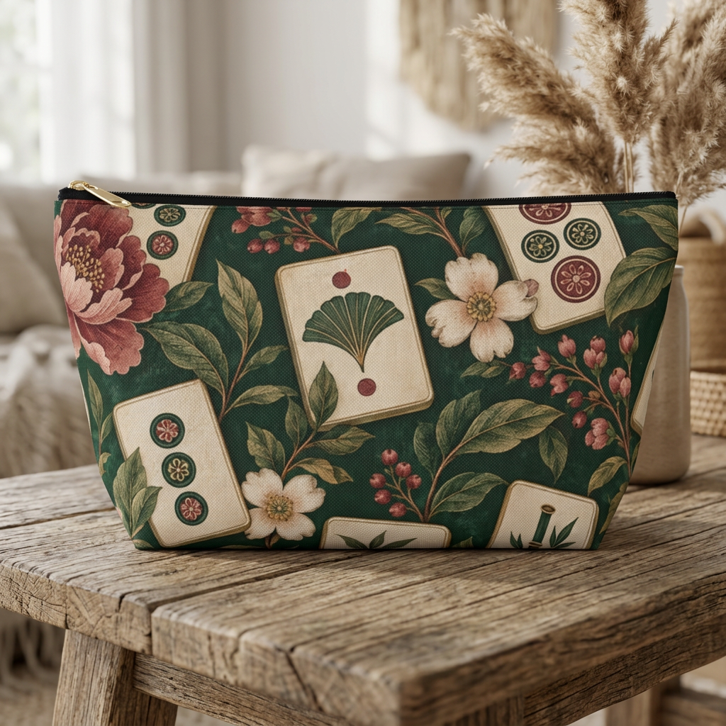 The Jade Tile Garden Mahjong Pouch