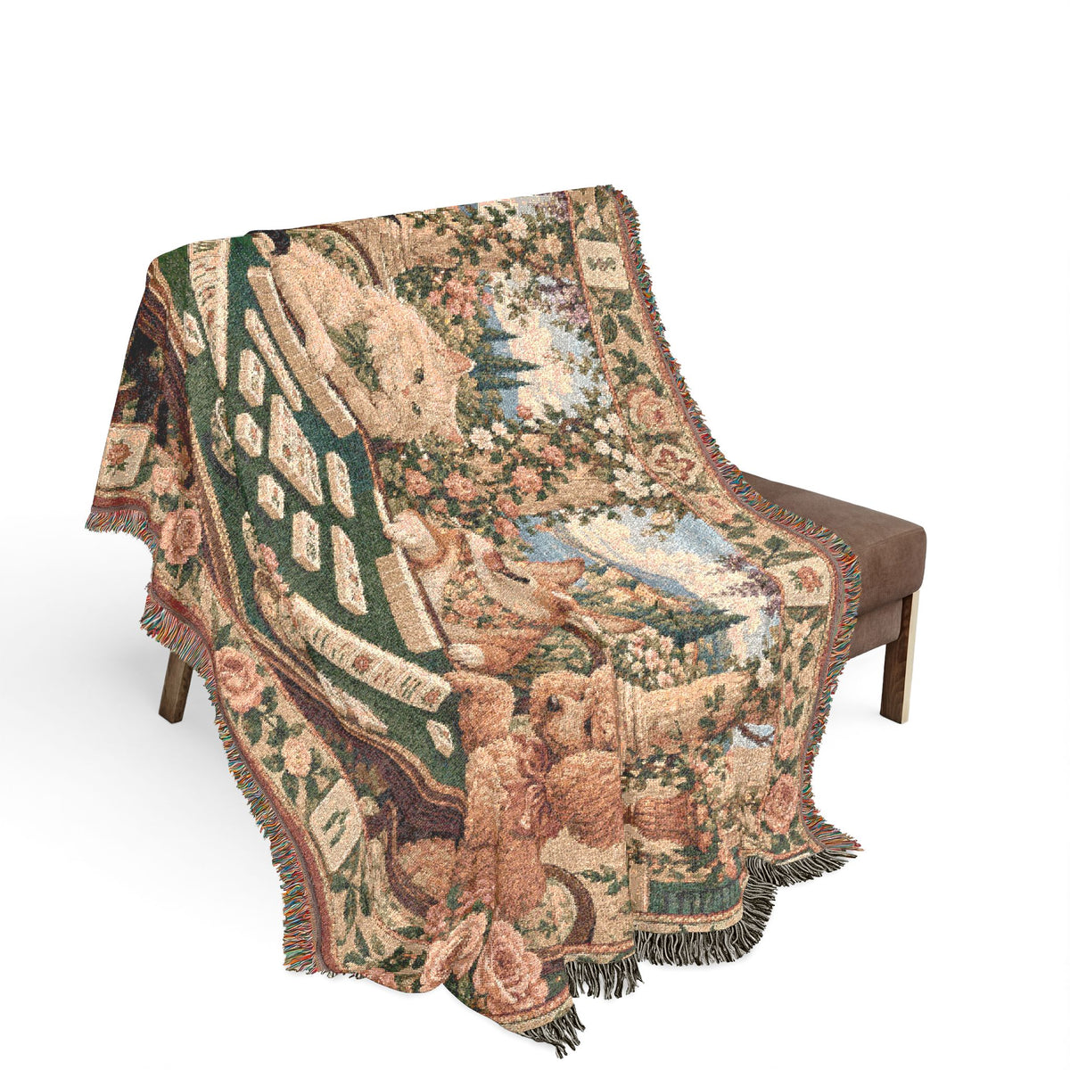 The Sunday Mahjong Garden Woven Blanket