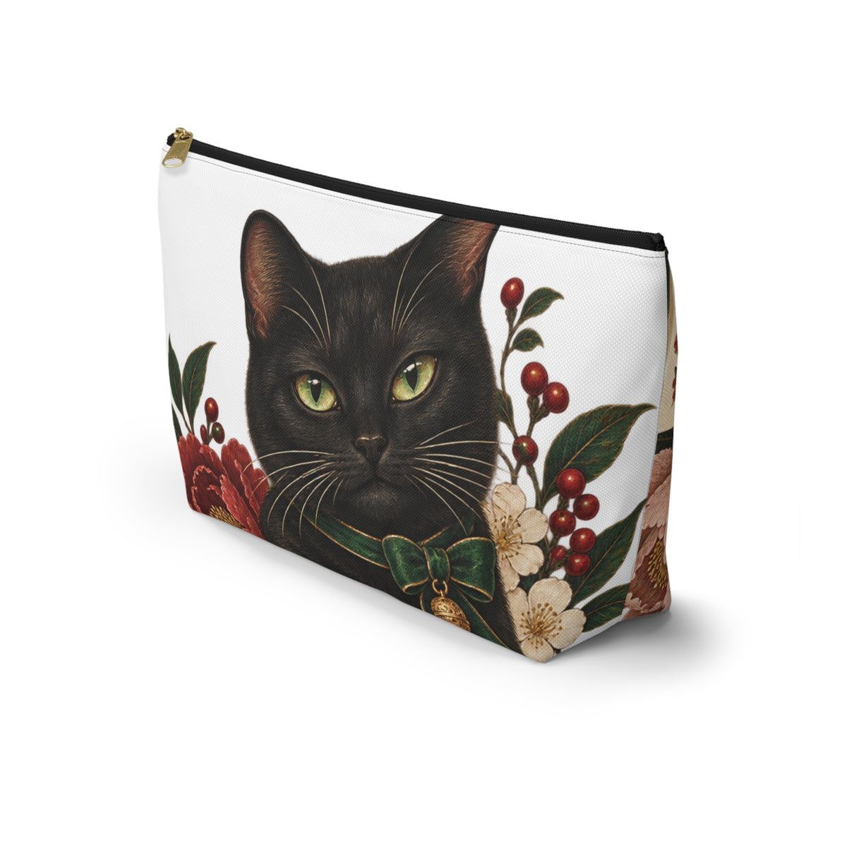 The Mahjong Cat Floral Pouch
