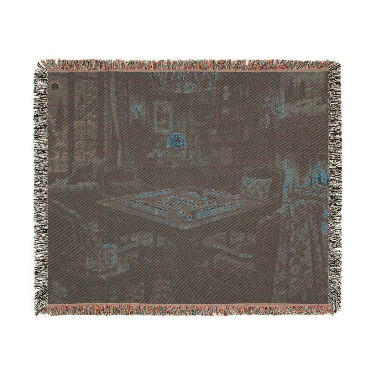 The Winter Game Room Mahjong Woven Blanket
