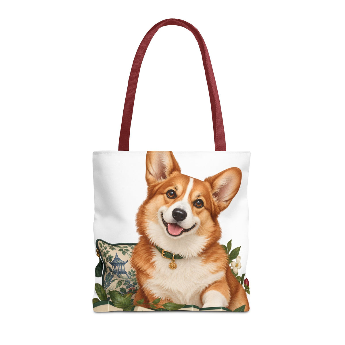 Mahjong Garden Corgi Tote Bag